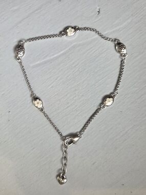 Brighton Y2K Anklet or Bracelet Floral Silver